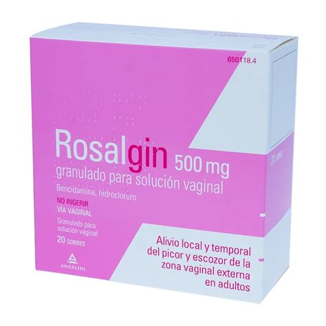 Rosalgin 500 Mg. Formato de 20 sobres. Picor y escozor ...
