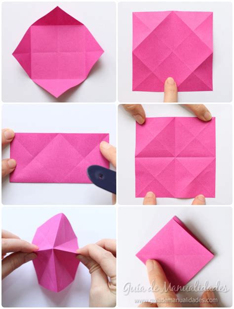 Rosas de origami en minutos   Guía de MANUALIDADES