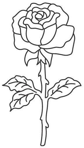 ROSE COLORING PAGES