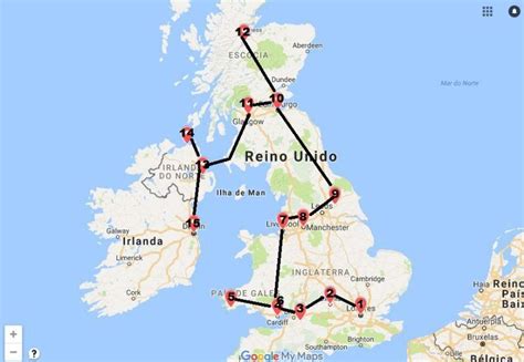 Roteiro de trem pelo Reino Unido  Inglaterra, Gales e ...