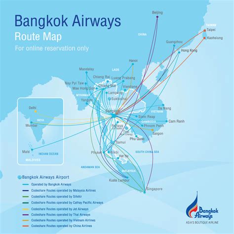 Route Map   Bangkok Airways