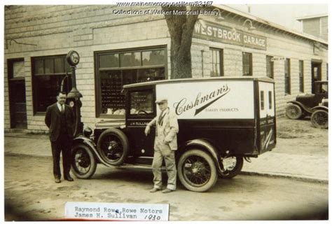 Rowe Motors, Westbrook, 1930   Maine Memory Network