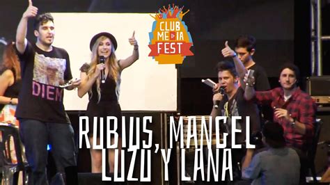 Rubius, Mangel, Luzu y Lana en Club Media Fest   YouTube