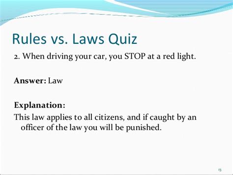 Rules and Law
