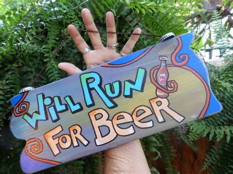 Run for Beer, Beer Run, wood sign, Running sign, marathon ...