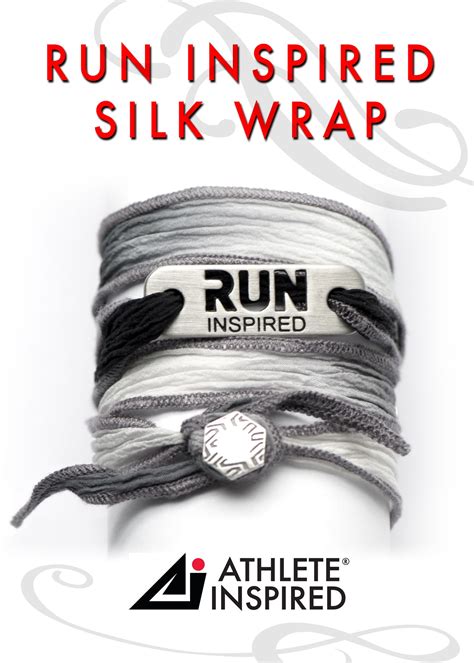 RUN INSPIRED   Running Silk Wrap Bracelet, Run Jewelry, Gift for ...