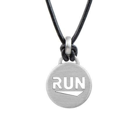 RUN Pendant Leather Running Necklace – ATHLETE INSPIRED