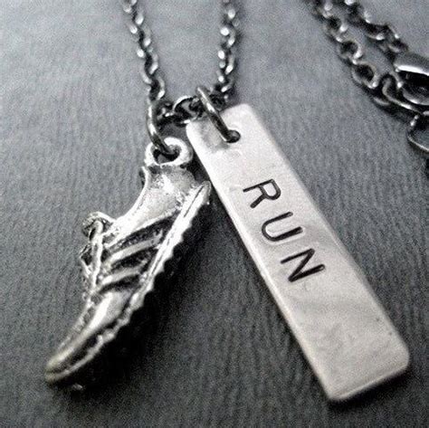 RUN RUNNER RUN Necklace Running Necklace on Gunmetal chain | Etsy ...