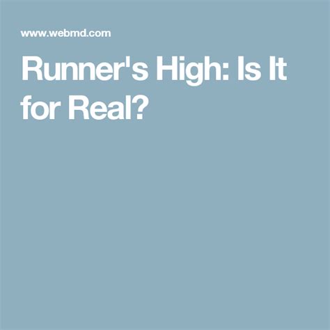 Runner s High: Is It for Real? | Runners high, Runner, Marathon running