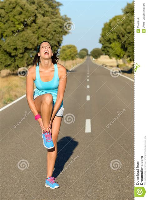Runner With Ankle Sprain Screaming Stock Image   Image of ...