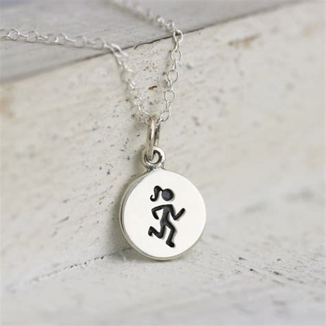 Runners Necklace Sterling Silver Runner Necklace Running