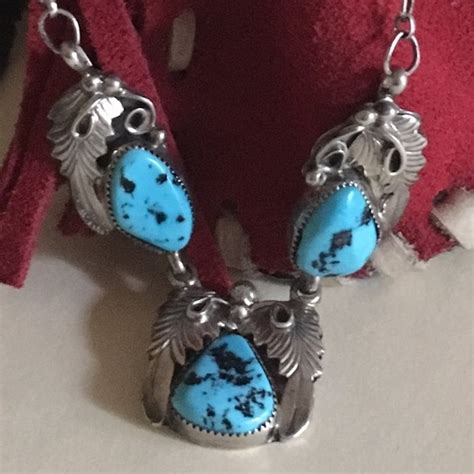Running Bear | Jewelry | Running Bear Navajo Genuine Turquoise Necklace ...