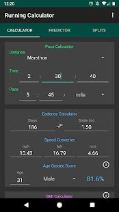 Running Calculator: Pace, Race Predictor, Splits   Apps on ...