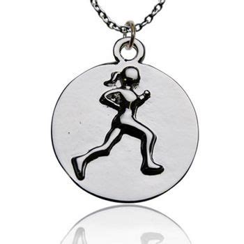 Running Girl Necklace | Round pendant necklace, Running jewelry, Girls ...