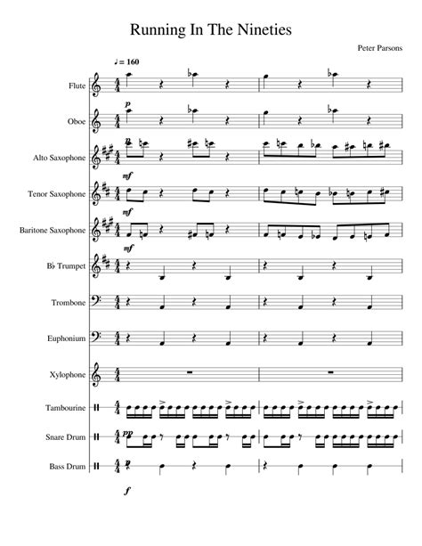 Running in the 90s Sheet music | Download free in PDF or ...