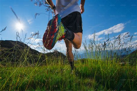 Running In The Mountains   Stock Photos | Motion Array