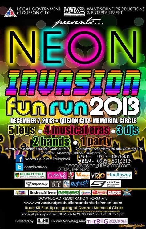 Running: Neon Invasion Fun Run 2013 5K  Philippines