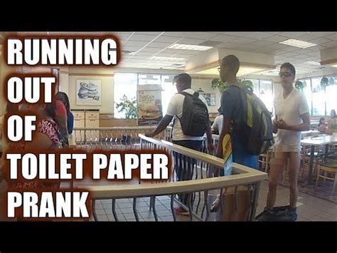 Running Out Of Toilet Paper Prank   YouTube