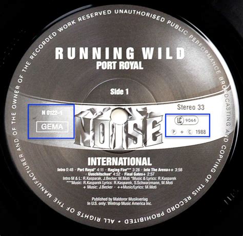 RUNNING WILD   Port Royal 12  Vinyl LP album with Speed ...