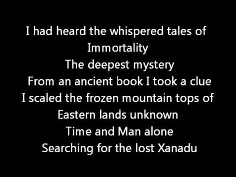 Rush Xanadu  Lyrics    YouTube