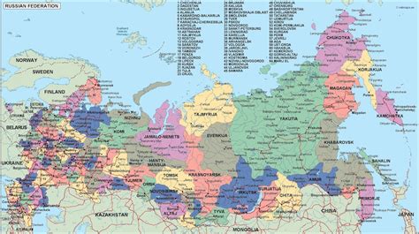 russia political map. Illustrator Vector Eps maps. Eps Illustrator Map ...