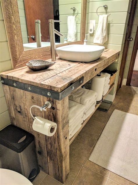 Rustic farmhouse bathroom vanity | Danyell s decor in 2019 ...