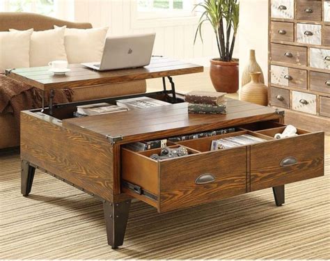 Rustic Ikea pop up coffee table | Lift coffee table, Dark ...