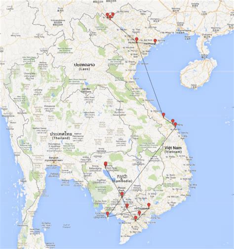 Ruta Por Vietnam Mapa