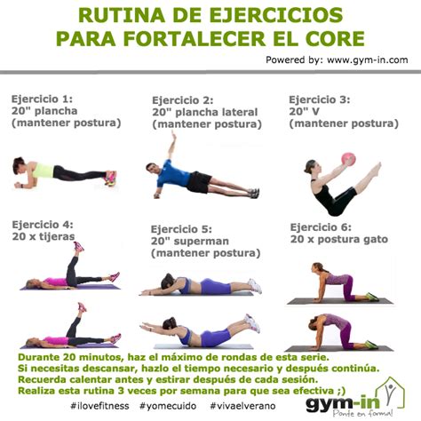 Rutina para fortalecer el CORE en casa [20 minutos] | Gym ...