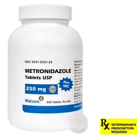 Rx Metronidazole, 250 mg x 250 tablets