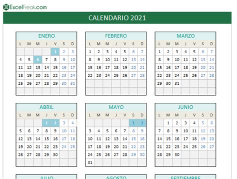 ? Calendario Laboral 2021 de Madrid en excel para imprimir   Excelfreak