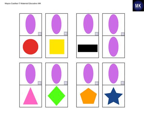 ॐ Dominó de Figuras Geométricas para 【Imprimir en PDF】
