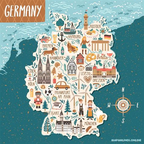 ⊛ Mapa de Alemania  Político & Físico Descargar e ...