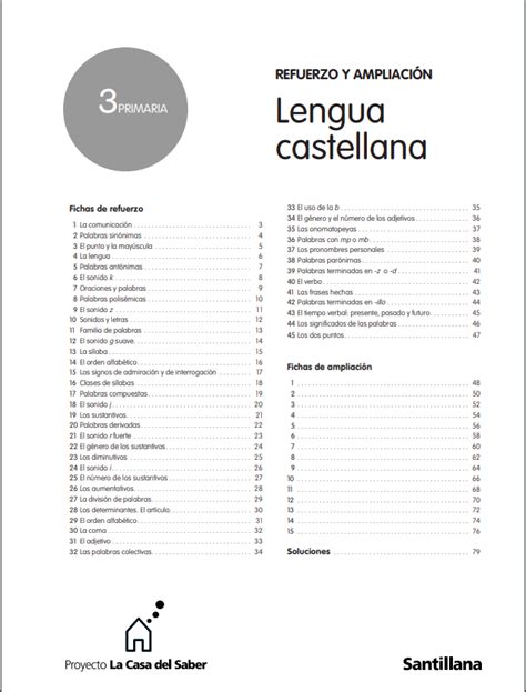 【 Refuerzo y Ampliacion Lengua 3 Primaria Santillana PDF
