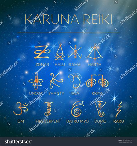 Sacred Geometry Reiki Symbol Word Reiki Stock Vector ...