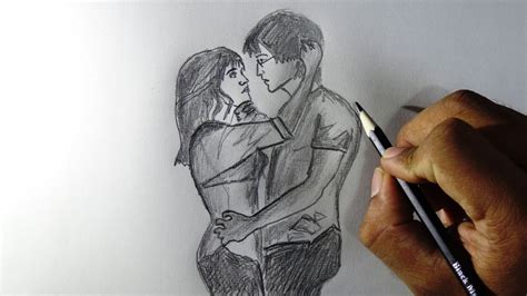 Sad Love Couple Sketch Drawing | Girls DP