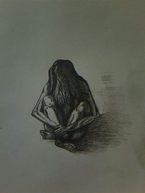Sadness Drawing by Jackelyn Zambrano
