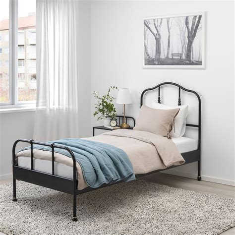 SAGSTUA Bed frame, black, Luröy, Twin   IKEA | Sagstua bed, Bed frame ...