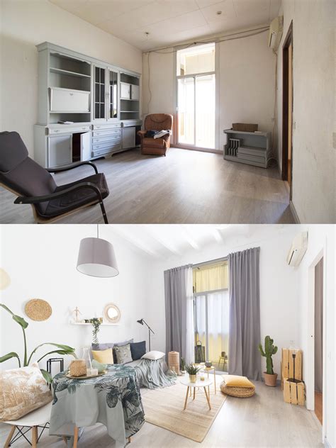 Salón antes y después de Home Staging