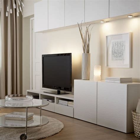 salon blanc meuble tv | Decoracion de interiores salones, Mueble salon ...