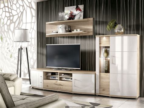 Salón conjunto de mueble modular Vitoria para tv y ...