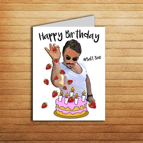 Salt Bae Birthday Card Printable Funny Birthday Card for ...