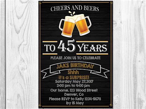 Saludos y cervezas invitación cumpleaños adultos ...