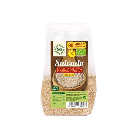 Salvado de avena sin gluten bio 300 g Sol Natural