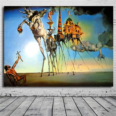 Salvador Dali Canvas Paintings Abstract Art Horse ...