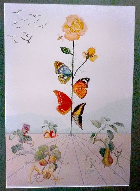 Salvador Dali   Rose with Butterflies | Salvador dali art ...