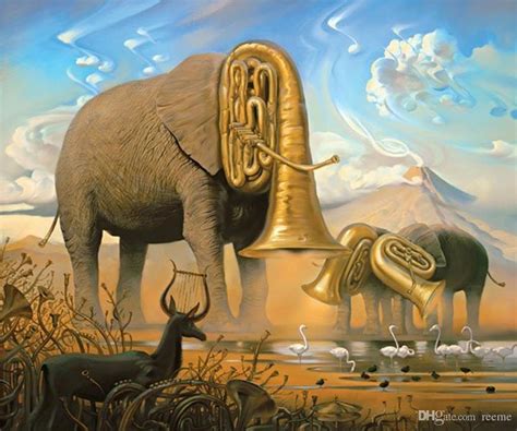 Salvador Dali s Oil Painting for Bar, Elephants Meaning ...