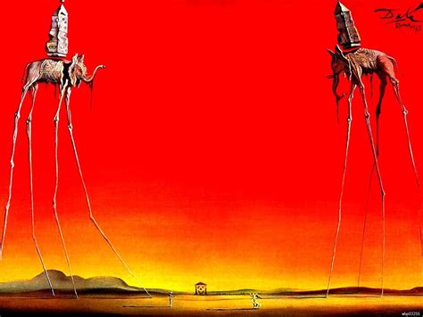 Salvador Dali The Elephants 1948 Surrealism Painting Fine ...