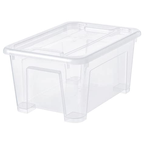 SAMLA Box with lid   transparent   IKEA