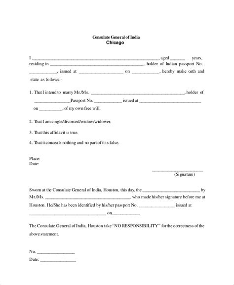 Sample Sworn Affidavit Form   6+ Documents in PDF